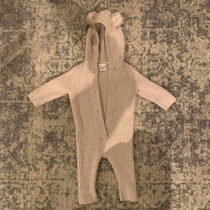 Hanna Anderson -- Sweaterknit Critter Romper 3-6M